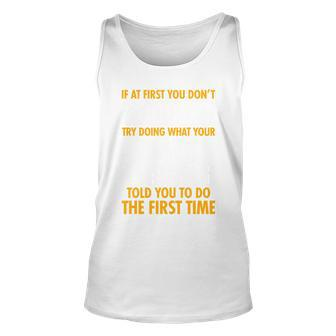 Funny If At First You Dont Succeed Math Teacher Unisex Tank Top - Thegiftio UK