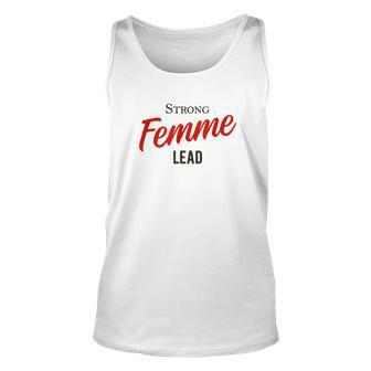 Funny Strong Femme Lead Horror Nerd Geek Graphic Unisex Tank Top | Mazezy