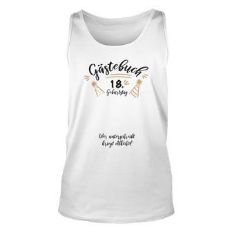 Gästebuch 18Ter Geburtstag Party Endlich Volljährig Tank Top - Seseable