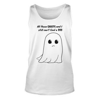 Ghost Dad Joke Halloween Single Dad Unisex Tank Top | Mazezy