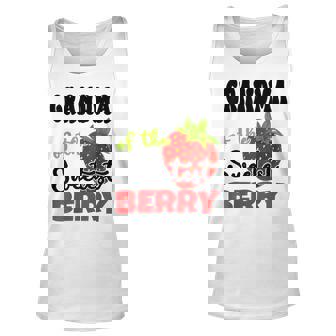 Grandma Berry 1St Birthday Strawberry Theme Sweetest Berry Unisex Tank Top | Mazezy