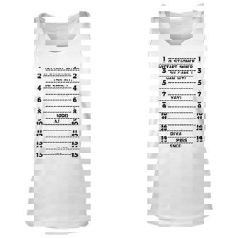 Hair Length Check Measurement Backprint Back Unisex Tank Top | Mazezy