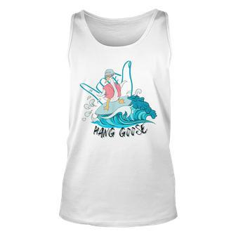 Hang Goose Silly Goose Surfing Funny Farm Animal  Unisex Tank Top