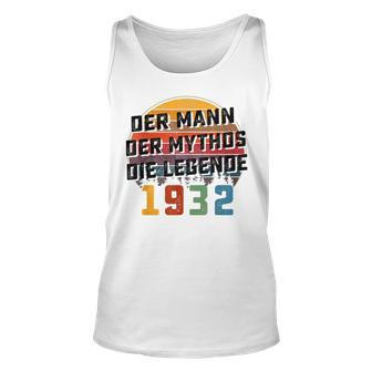 Herren Vintage Der Mann Mythos Die Legende 1932 91 Geburtstag Tank Top - Seseable