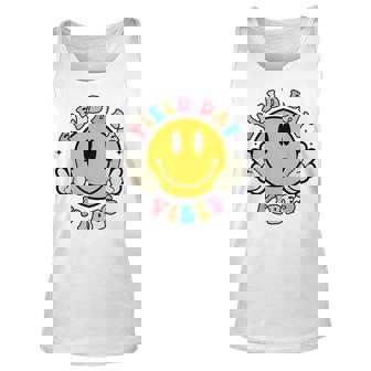 Hippie Smile Face Field Day Vibes Groovy Field Day 2023 Unisex Tank Top | Mazezy