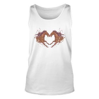 Horse Shaped Heart Unisex Tank Top - Monsterry AU