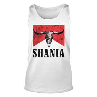 Howdy Shania Bull Skull Western Country Shania Cowgirl Unisex Tank Top - Thegiftio UK