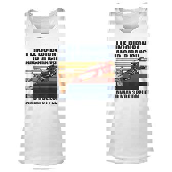 I Like Bourbon And Car Racing And Maybe 3 People Vintage Unisex Tank Top | Seseable CA