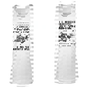 I Like Motorcycles And Flying And Maybe 3 People Unisex Tank Top | Seseable UK