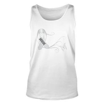I Wear White For My Mom Lung Cancer Awareness V2 Unisex Tank Top - Monsterry