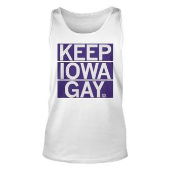 Keep Iowa Gay Unisex Tank Top | Mazezy