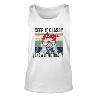 Keep It Classy And A Little Trashy Funny Racoon Men Women Tank Top Graphic Print Unisex - Thegiftio UK