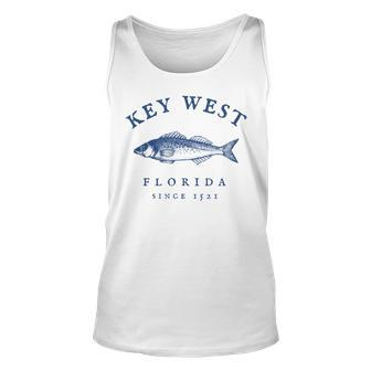 Key West Florida Vintage Fishing Unisex Tank Top | Mazezy