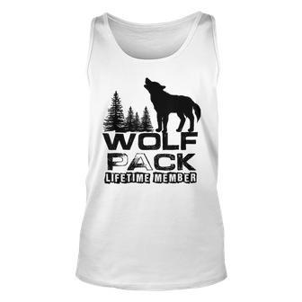 Lifetime Wolf Pack Member | I Love Wolves Funny Wolves Unisex Tank Top - Thegiftio UK