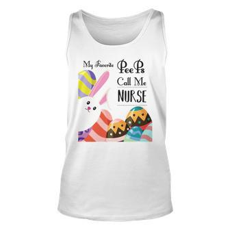 Lovely Bunny My Favorite Peeps Call Me Nurse Cute Easter For Nurse Tank Top | Mazezy