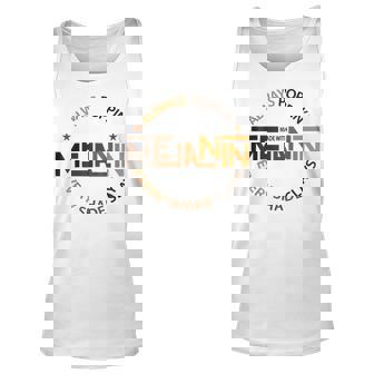 Made With Melanin Black Girl Magic Afro Beauty Black History Unisex Tank Top - Seseable