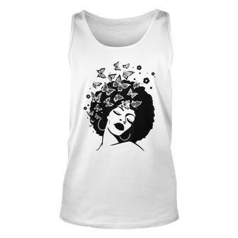 Melanin Queen African American Strong Black Natural Afro V4 Unisex Tank Top - Seseable