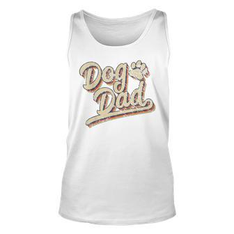 Mens Dog Dad Retro Vintage Dog Dad Fathers Day Unisex Tank Top - Seseable