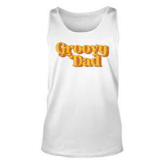 Mens Retro Groovy Dad Funny Vintage 70S Party Matching Costume Unisex Tank Top - Seseable