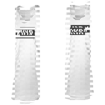 Monday Day Of The Week Novelty Minimalist Unisex Tank Top | Mazezy