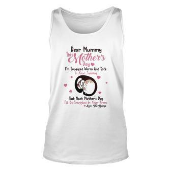 Mothers Day Dear Mummy This Mothers Day Im Snuggled Warm And Safe In Your Tummy Men Women Tank Top Graphic Print Unisex - Thegiftio UK