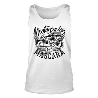 Motorcycles And Mascara | Cute Makeup Motor Lover Gift Unisex Tank Top - Seseable