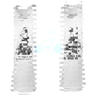 Panda The Struggle Is Real Weightlifting Fitness Gym Funny Men Women Tank Top Graphic Print Unisex - Thegiftio UK