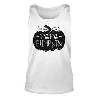 Papa Pumpkin Halloween Single Dad S Unisex Tank Top | Mazezy