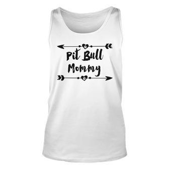 Pit Bull Mommy With Heart And Arrows Men Women Tank Top Graphic Print Unisex - Thegiftio UK