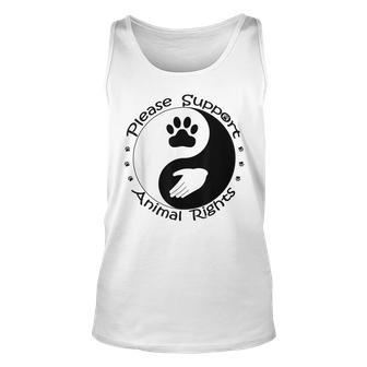 Please Support Animal Rights Pet Rescuer Paw Yin Yang Adopt Tank Top | Mazezy
