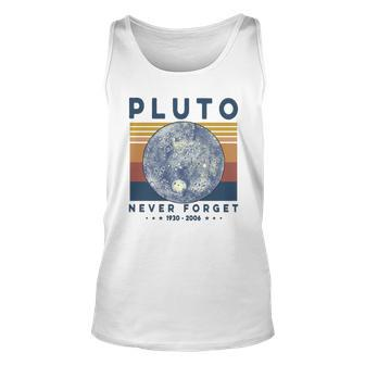 Pluto Never Forget 1930 2006 Vintage Shirt Men Women Tank Top Graphic Print Unisex - Thegiftio UK