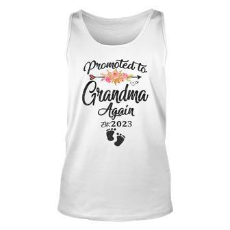 Promoted To Grandma Again 2023 Soon To Be New Grandma Women Tank Top | Mazezy