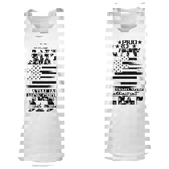 Proud Army National Guard Dad US Military Gift Unisex Tank Top - Thegiftio
