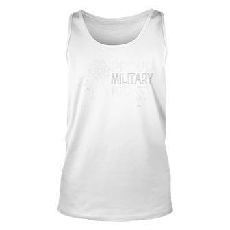 Purple Proud Military Child Of Veteran Soldier For April Unisex Tank Top - Seseable