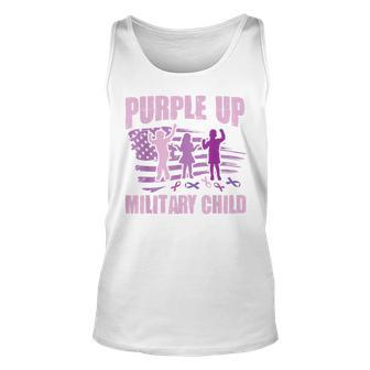 Purple Up Military Child Us Flag Military Child Awareness Unisex Tank Top - Seseable