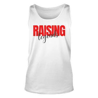 Raising Legends Slogan Unisex TankTop, Weiß mit Rotem Text - Seseable