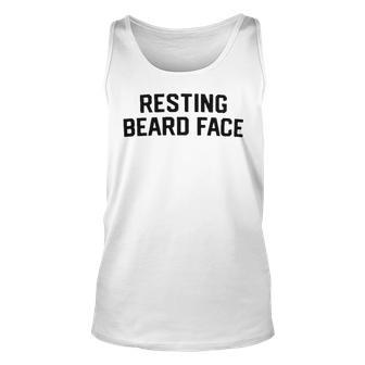 Resting Beard Face Unisex Tank Top | Mazezy AU