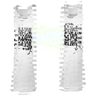 Retro Groovy Capricorn Zodiac Sign Unisex Tank Top | Mazezy