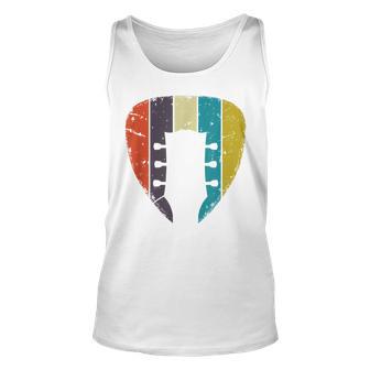 Retro Vintage Guitar Pick Guitarists Guitar Lovers Players Unisex Tank Top - Seseable