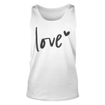 Retro Vintage Wavy Love Text Desing Graphic Valentine Unisex Tank Top - Seseable