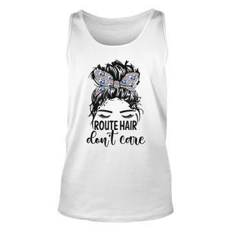 Route Hair Dont Care Messy Bun Mom Womens Tank Top | Mazezy