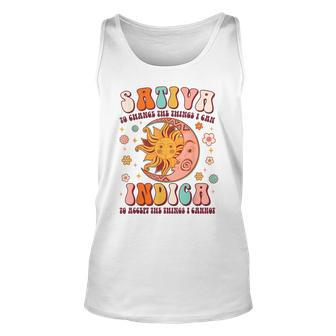 Sativa To Change The Things I Can Indica Groovy Cannabis 420 Tank Top | Mazezy