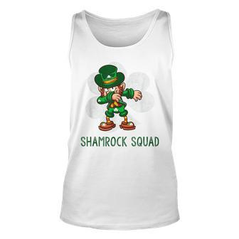 Shamrock Squad Dabbing Leprechaun St Patricks Day Unisex Tank Top | Mazezy