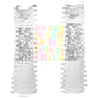 My Son In Law Is My Favorite Child Retro Groovy Tank Top | Mazezy