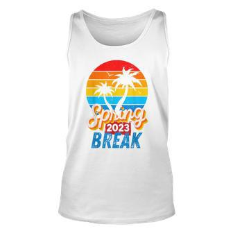Spring Break 2023 Retro Sunsetfamily Beach Vacations Unisex Tank Top | Mazezy