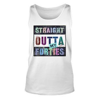 Straight Outta My Forties Vintage 50Th Birthday 1973 Legend Unisex Tank Top - Seseable