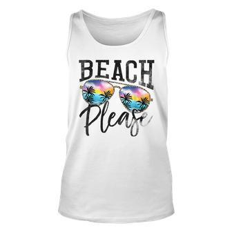 Sunglasses Beach Please Hawaii Beach Hello Summer Holidays Unisex Tank Top - Seseable