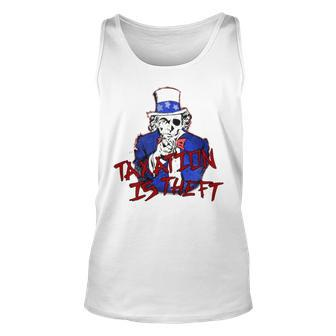 Taxation Is Theft Unisex Tank Top | Mazezy CA