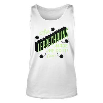 The Leprechauns Made Me Do It Raising Canes Chicken Fingers Unisex Tank Top