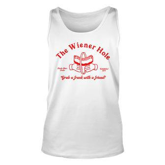 The Wiener Hole Grab A Frank With A Friend Unisex Tank Top | Mazezy